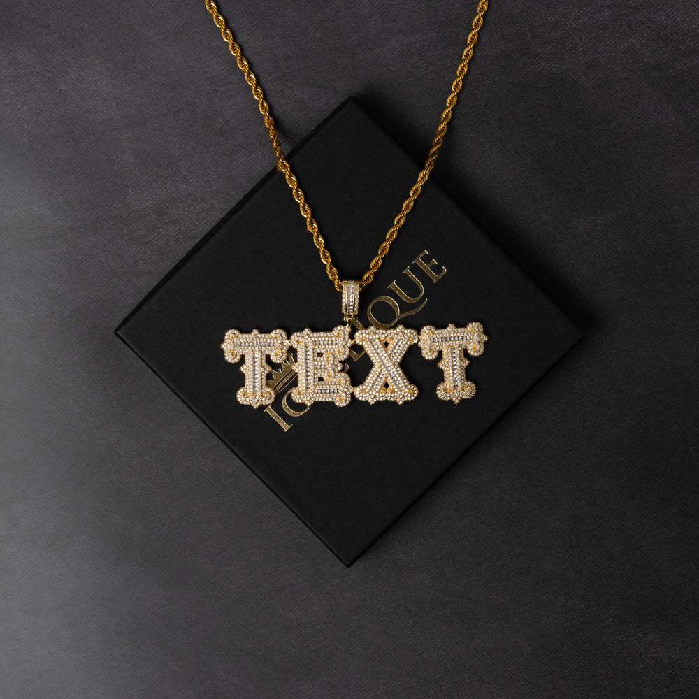 Custom Thorn Font Pendant - ICECLIQUE JEWELRY