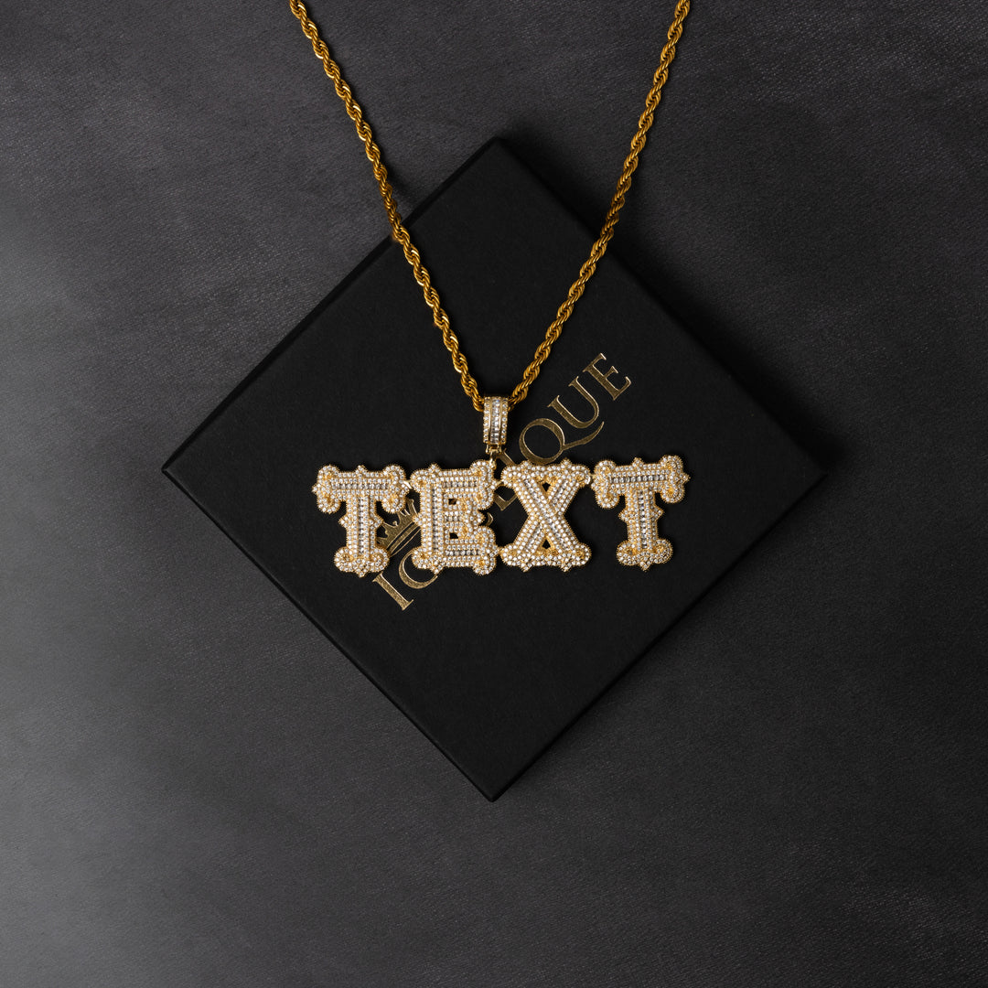 Custom Thorn Font Pendant - ICECLIQUE JEWELRY