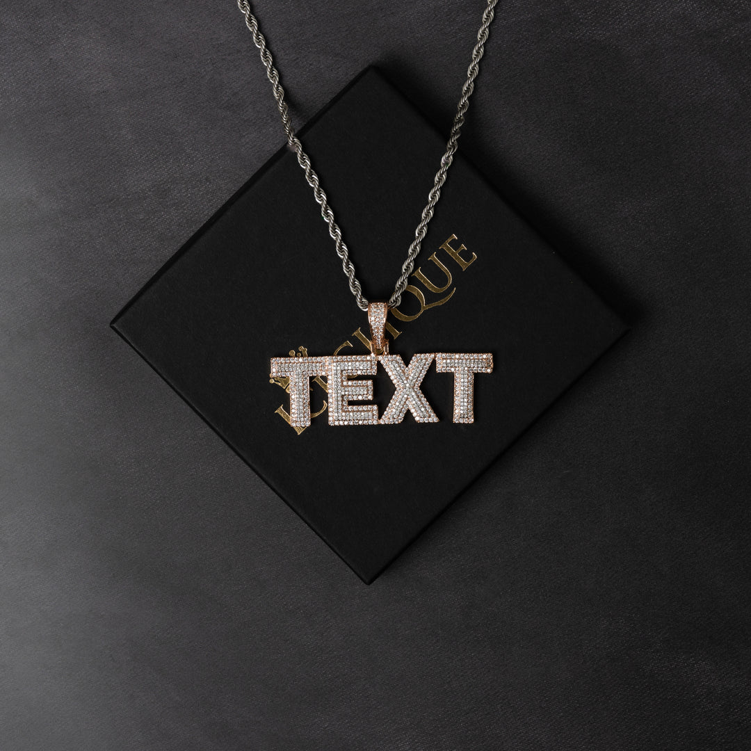 Custom Straight Letter Pendant - ICECLIQUE JEWELRY