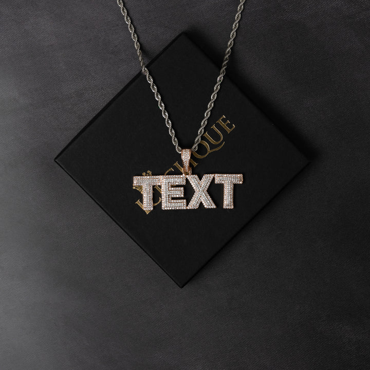 Custom Straight Letter Pendant - ICECLIQUE JEWELRY