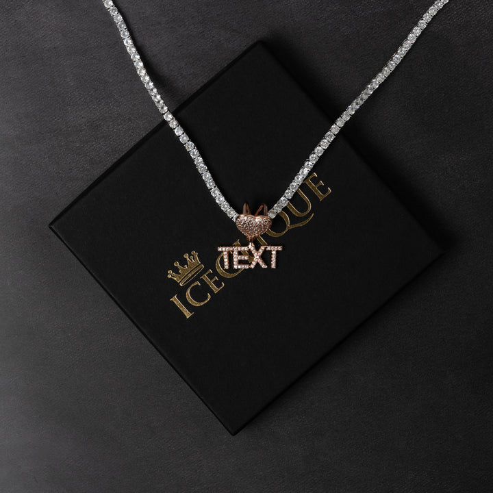 Custom Heart Letter Pendant - ICECLIQUE JEWELRY