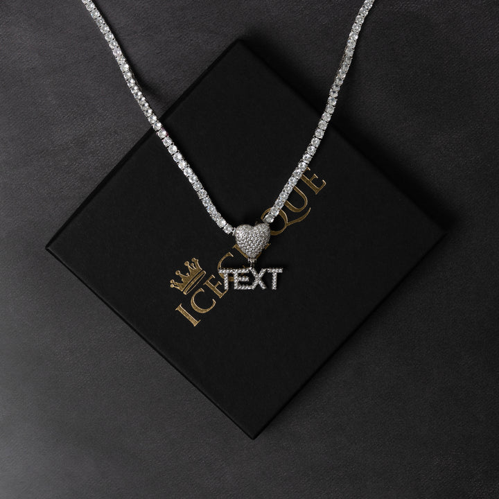 Custom Heart Letter Pendant - ICECLIQUE JEWELRY