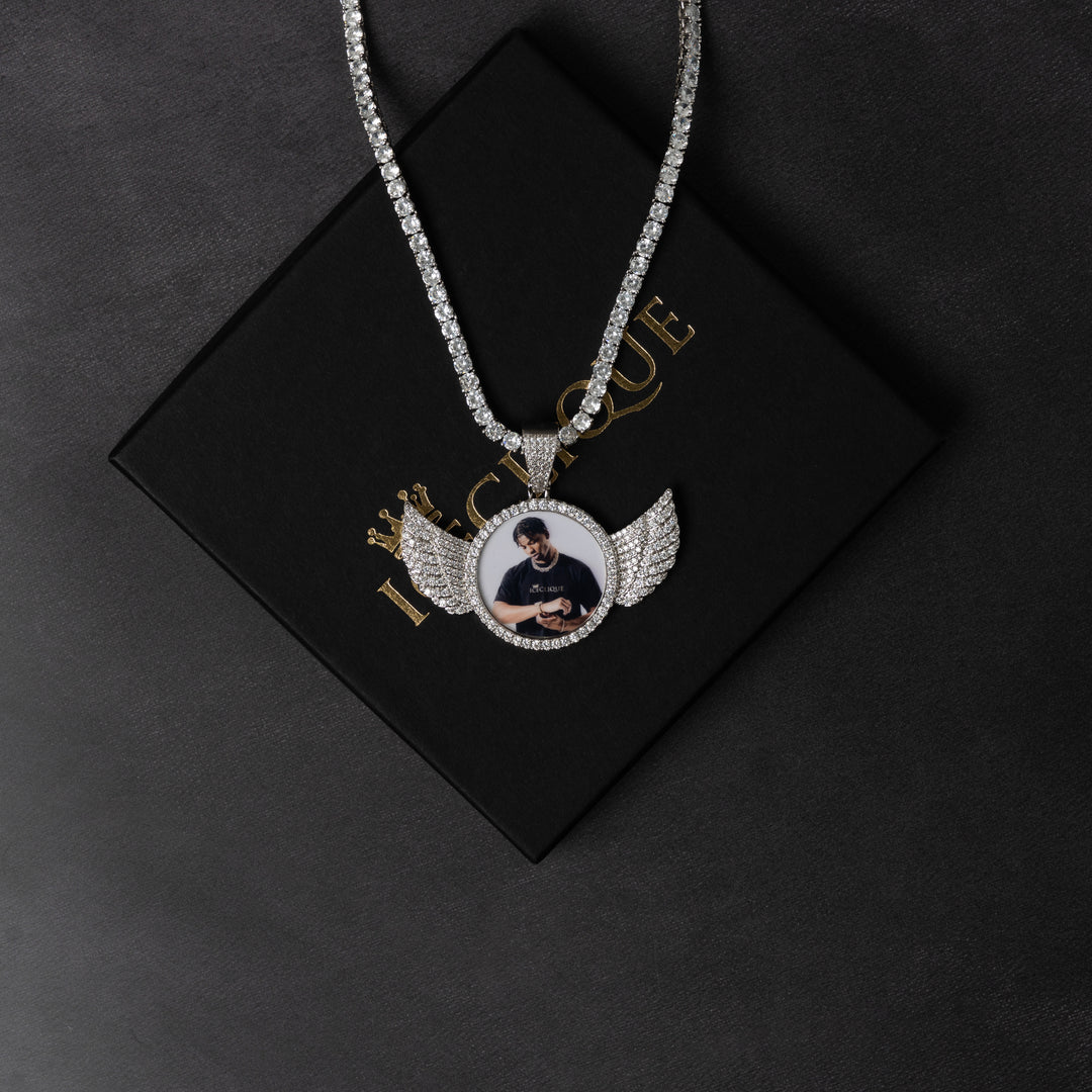 Winged Custom Photo Pendant - ICECLIQUE JEWELRY