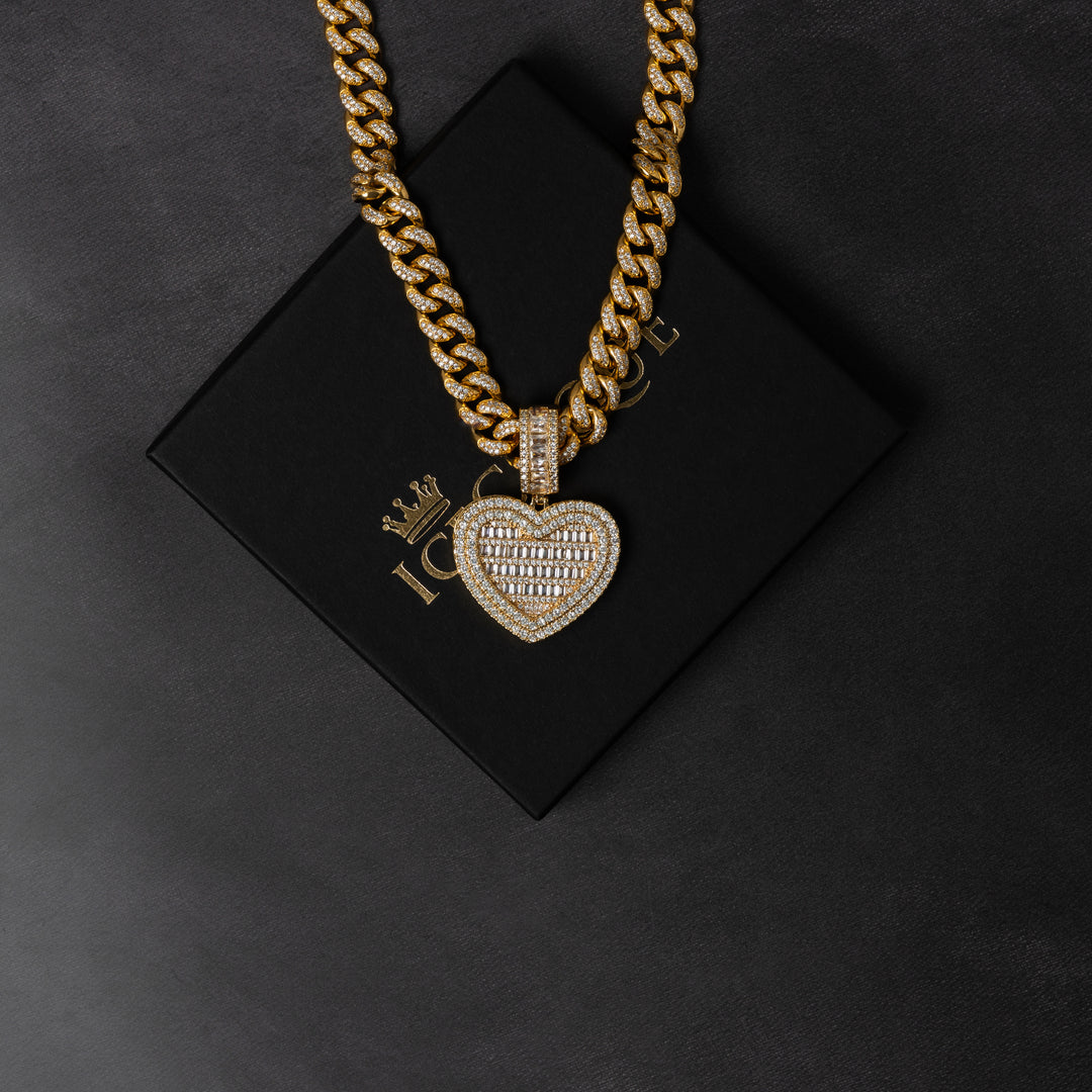 Closed Heart Custom Photo Pendant - ICECLIQUE JEWELRY