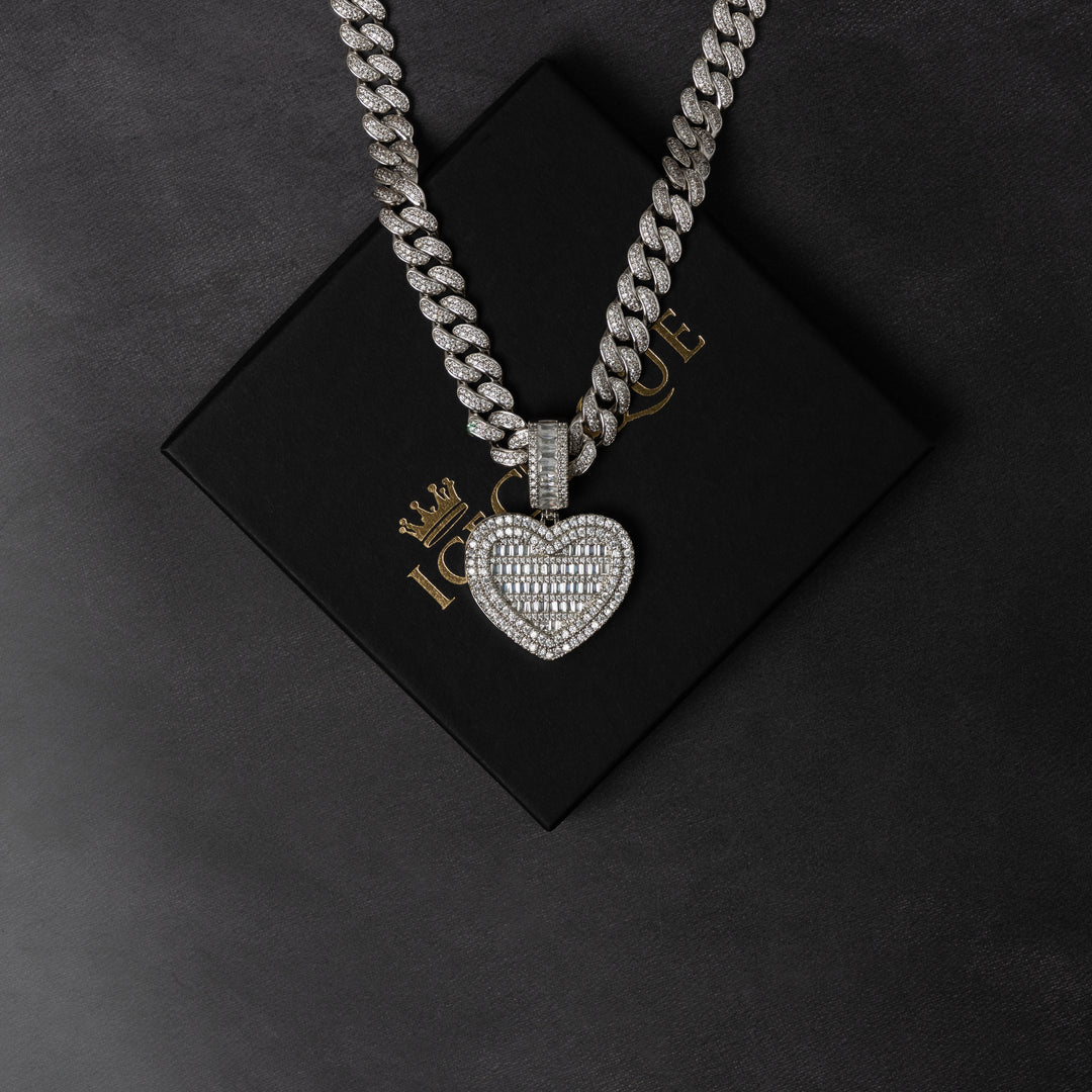Closed Heart Custom Photo Pendant - ICECLIQUE JEWELRY