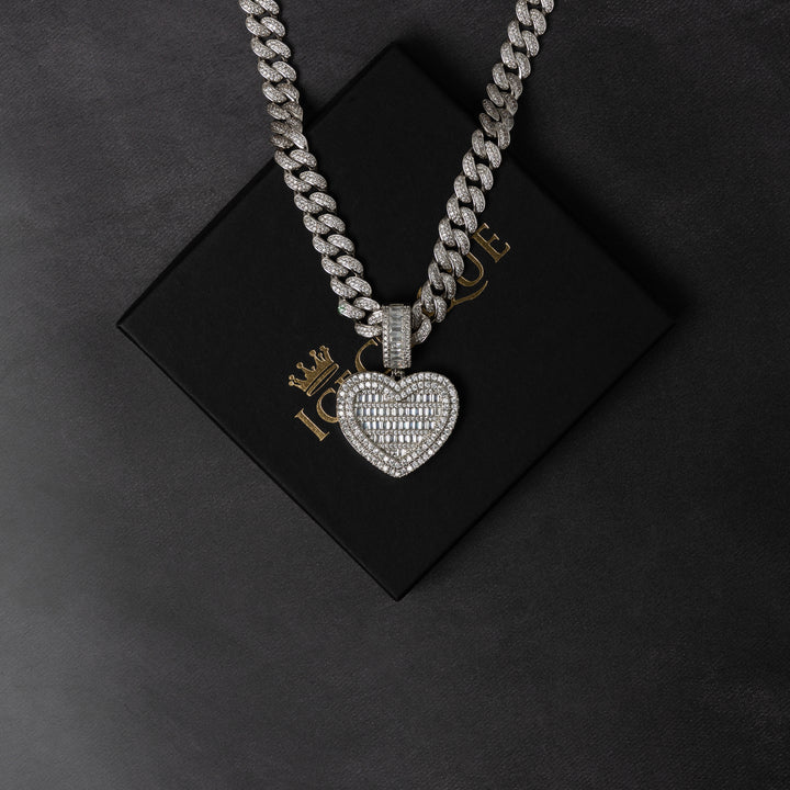 Closed Heart Custom Photo Pendant - ICECLIQUE JEWELRY