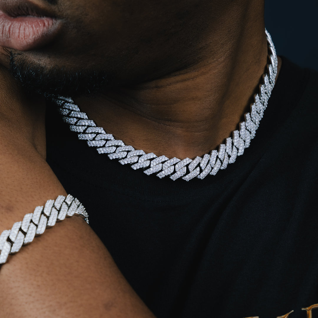 14MM Prong Cuban Chain & Bracelet Bundle - ICECLIQUE JEWELRY