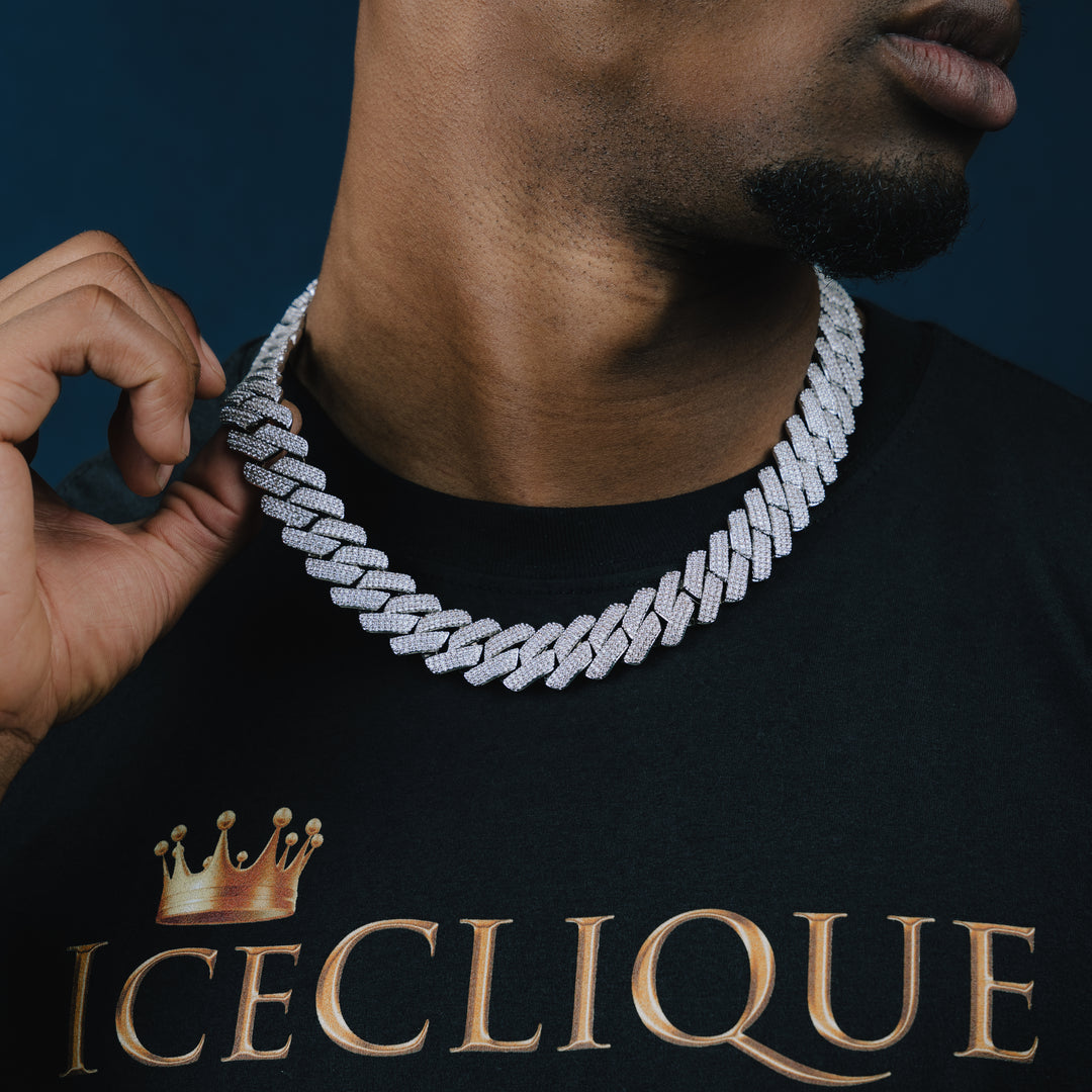 19MM VVS Micro Pave Cuban Chain - ICECLIQUE JEWELRY