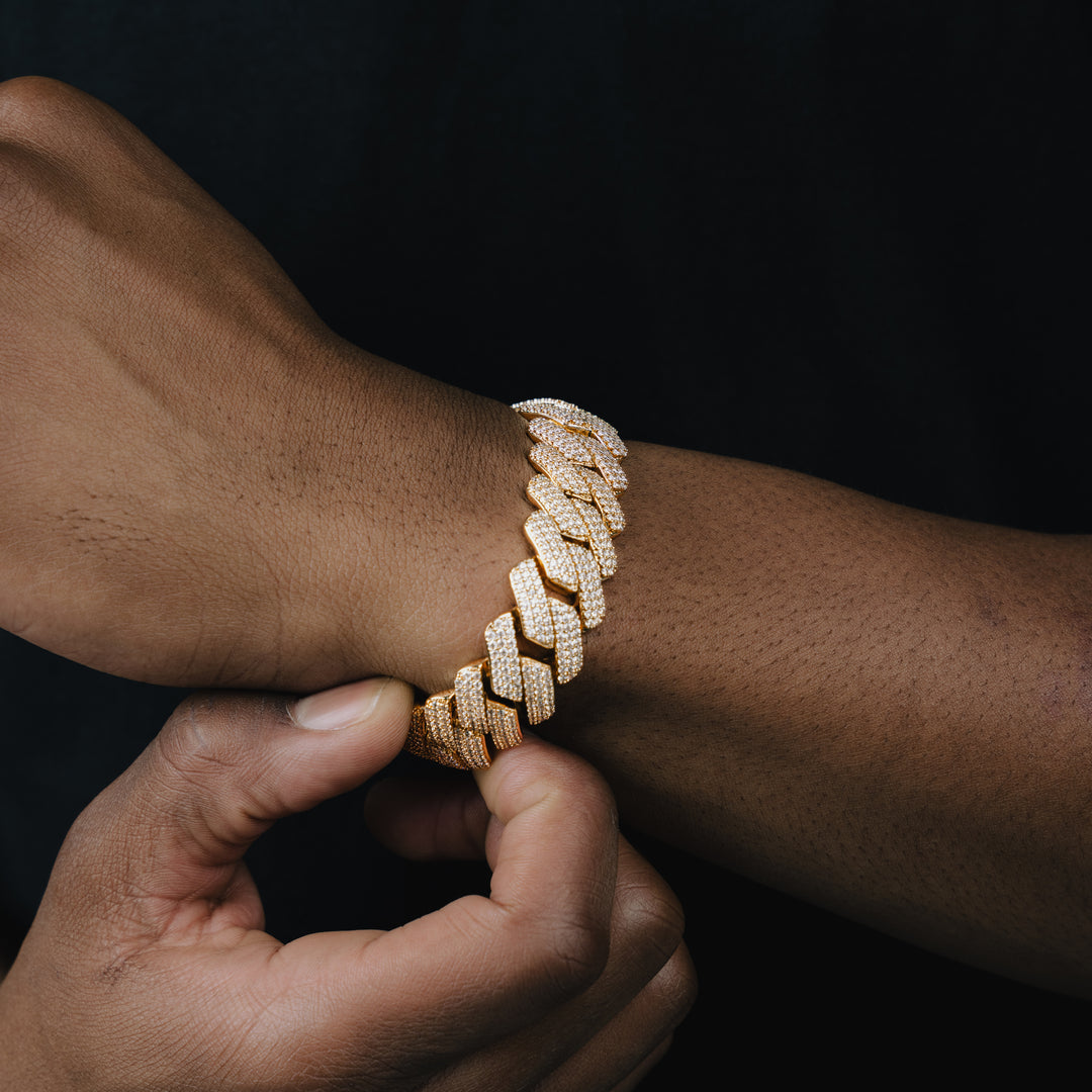 19MM VVS Micro Pave Cuban Bracelet - ICECLIQUE JEWELRY