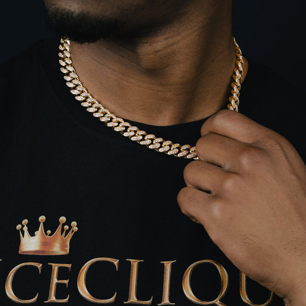 12MM Box Clasp Cuban Chain - ICECLIQUE JEWELRY