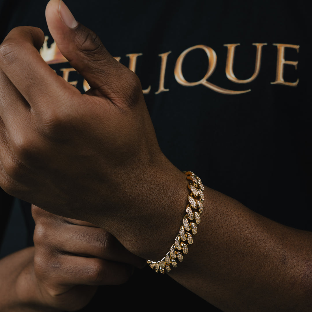 12MM Box Clasp Cuban Bracelet - ICECLIQUE JEWELRY