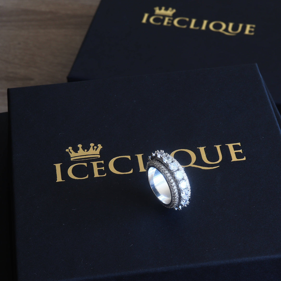 Iced Rotating Ring - ICECLIQUE JEWELRY