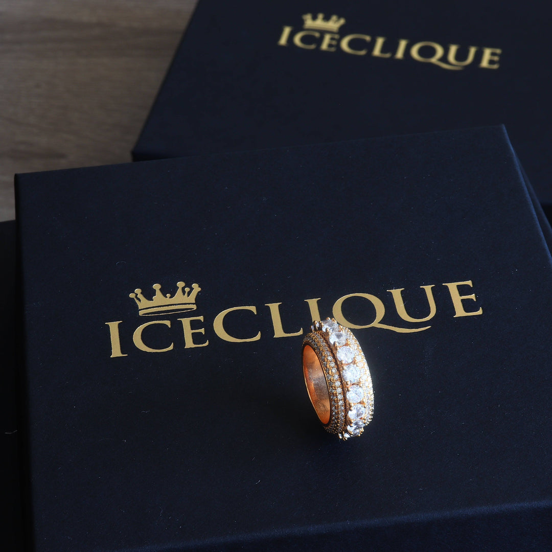 Iced Rotating Ring - ICECLIQUE JEWELRY