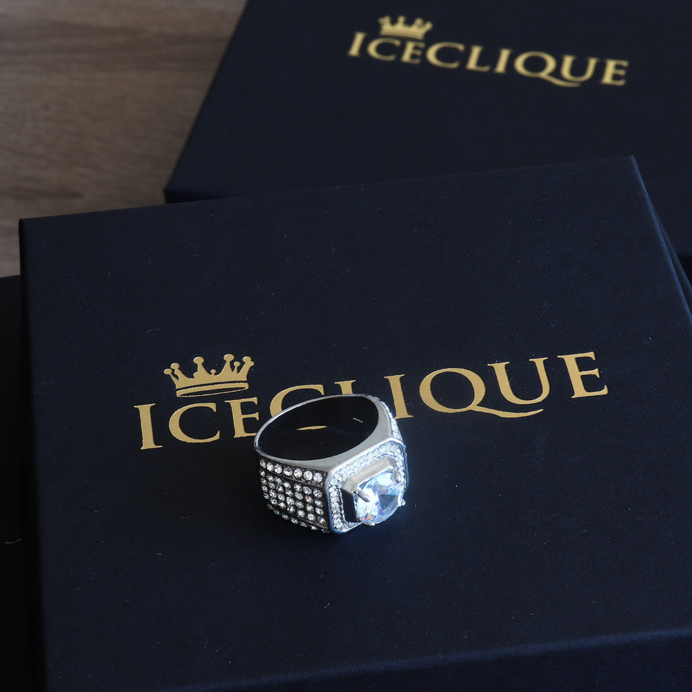 IceClique White Gold King Sized Diamond Ring - ICECLIQUE JEWELRY