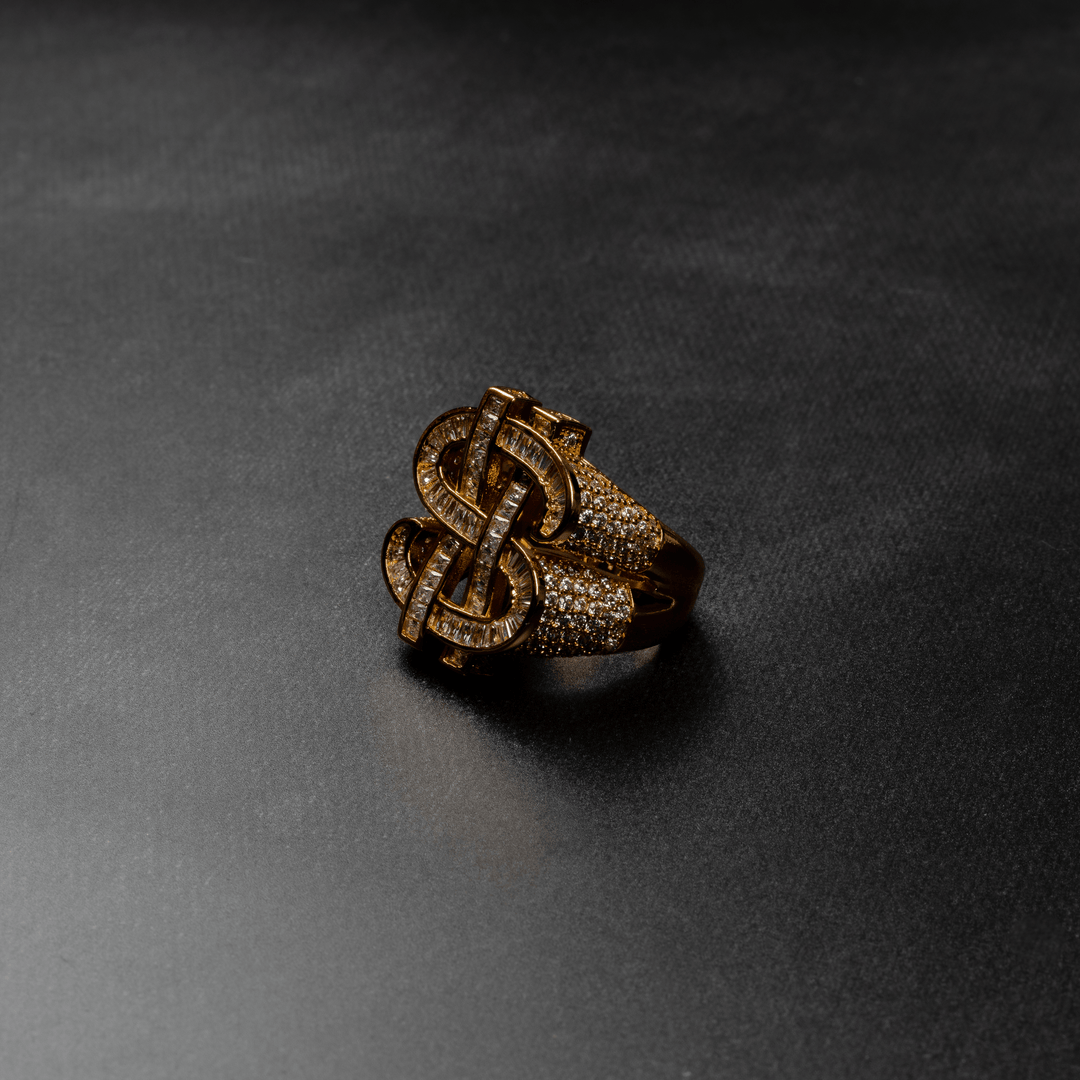 Iced Dollar Sign Ring - ICECLIQUE JEWELRY