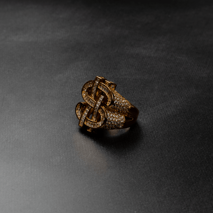 Iced Dollar Sign Ring - ICECLIQUE JEWELRY