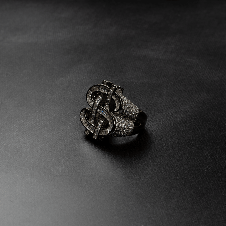 Iced Dollar Sign Ring - ICECLIQUE JEWELRY