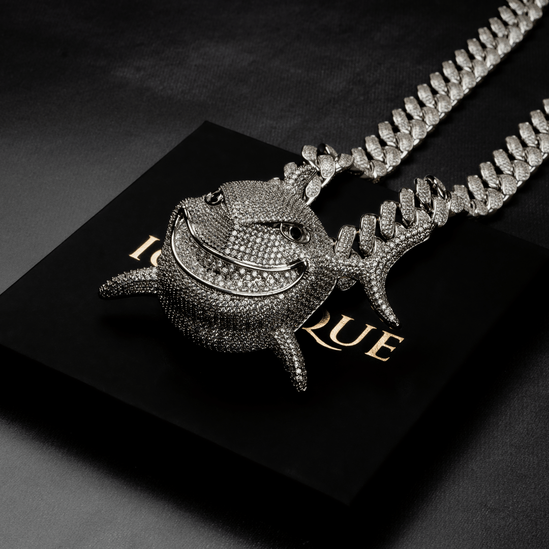 Iced Shark Pendant - ICECLIQUE JEWELRY