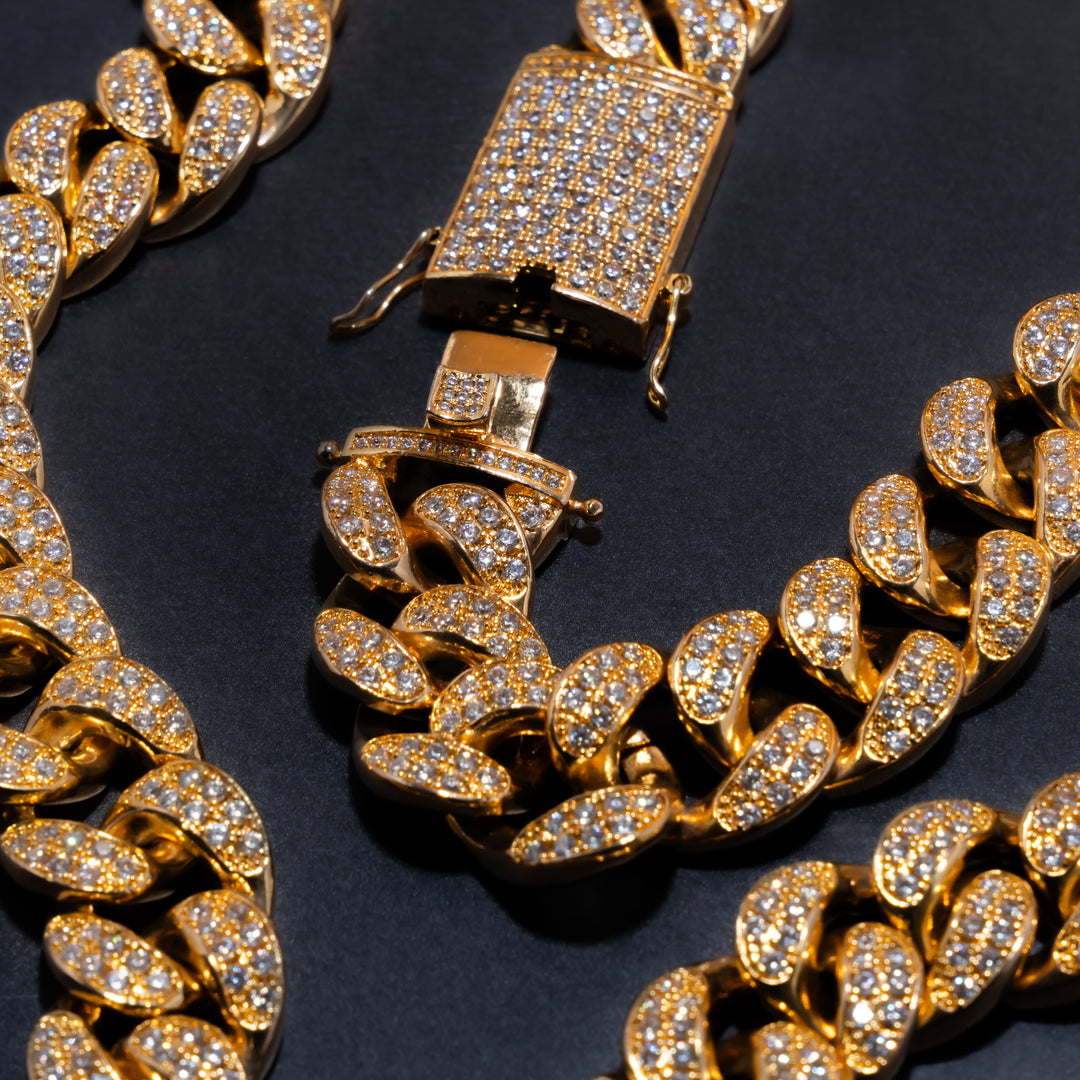 20mm Premium Iced Cuban Chain - ICECLIQUE JEWELRY
