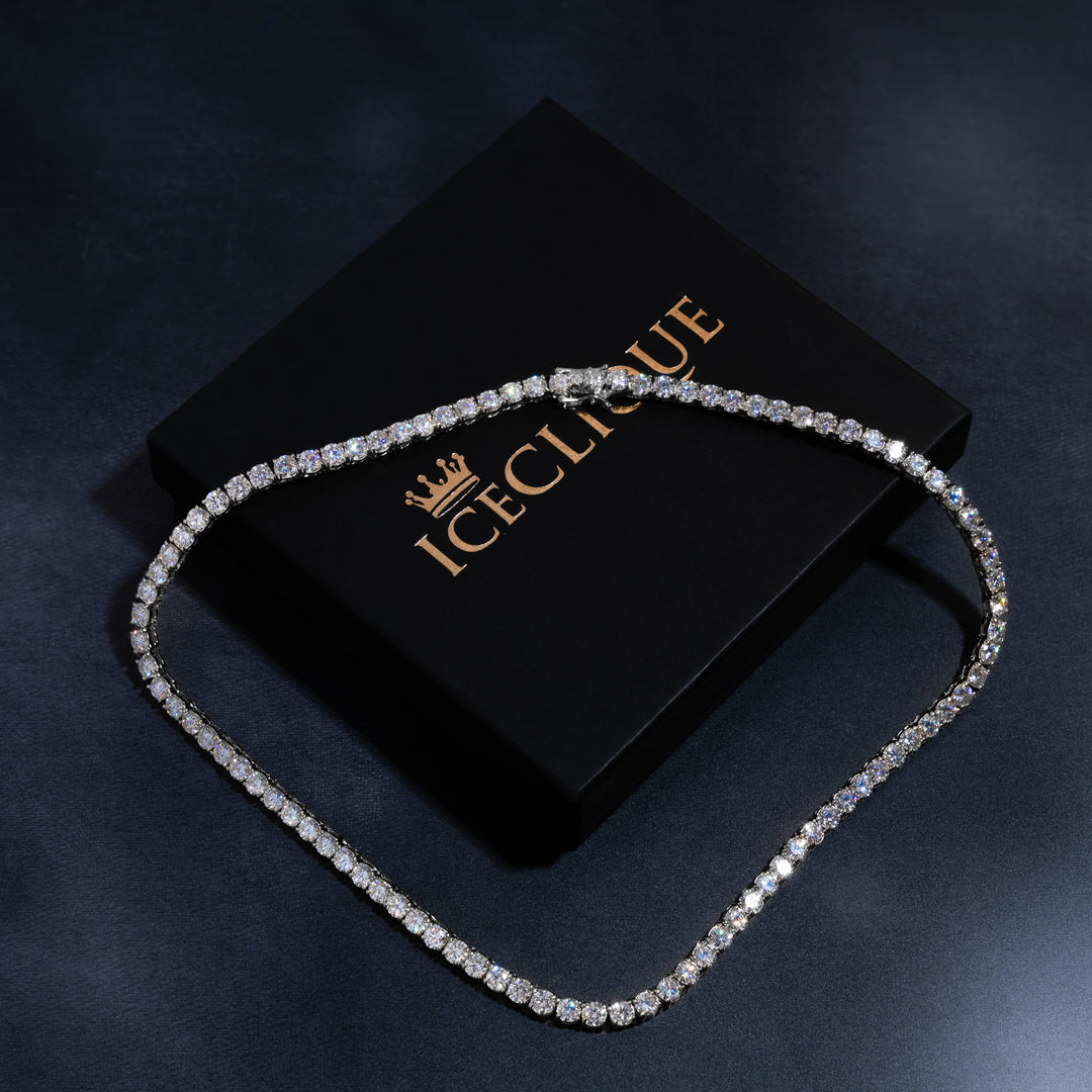 5mm Tennis Chain & 5mm Tennis Bracelet Bundle (Gold/White Gold) - ICECLIQUE JEWELRY