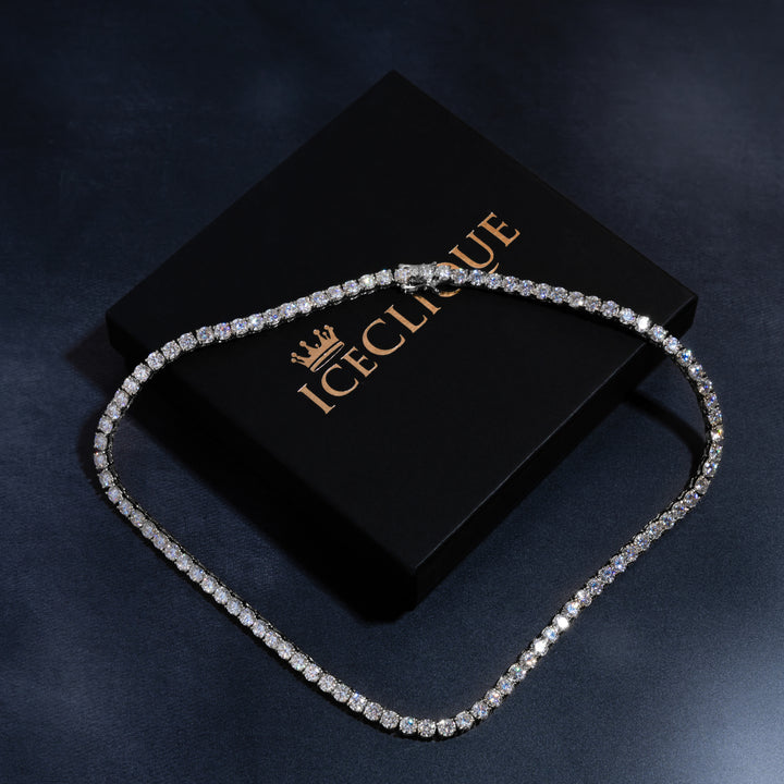 5mm Tennis Chain & 5mm Tennis Bracelet Bundle (Gold/White Gold) - ICECLIQUE JEWELRY