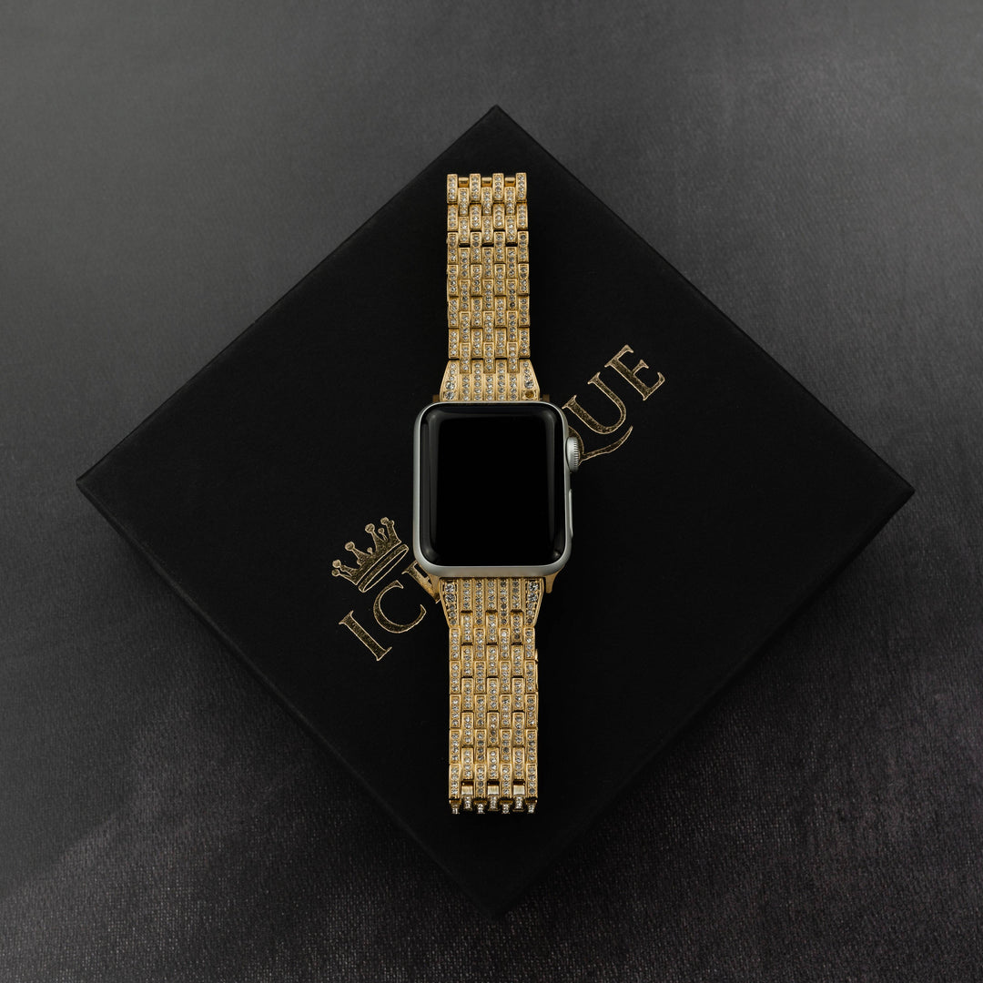 Iced Out 6 Row Apple Watch Band - ICECLIQUE JEWELRY