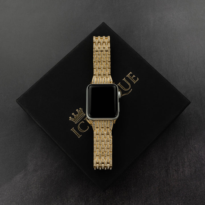 Iced Out 6 Row Apple Watch Band - ICECLIQUE JEWELRY