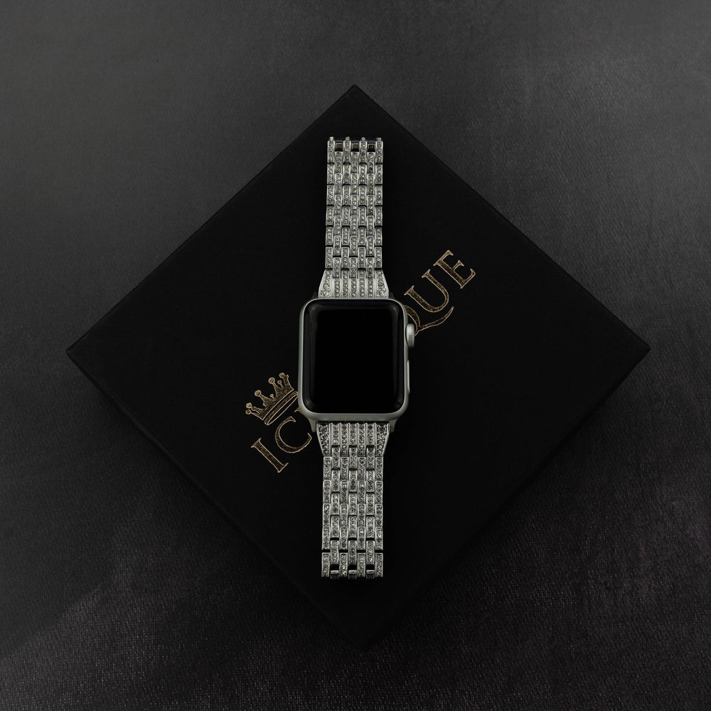 Iced Out 6 Row Apple Watch Band - ICECLIQUE JEWELRY