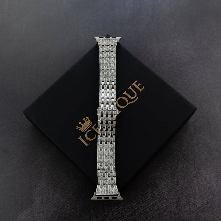 Iced Out 6 Row Apple Watch Band - ICECLIQUE JEWELRY