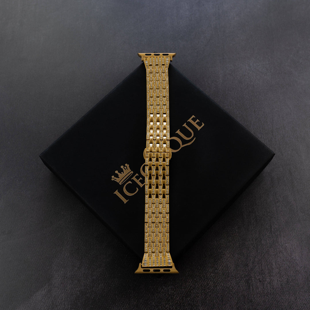Iced Out 6 Row Apple Watch Band - ICECLIQUE JEWELRY