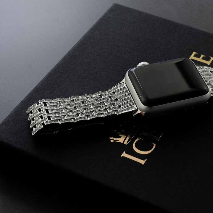 Iced Out 6 Row Apple Watch Band - ICECLIQUE JEWELRY