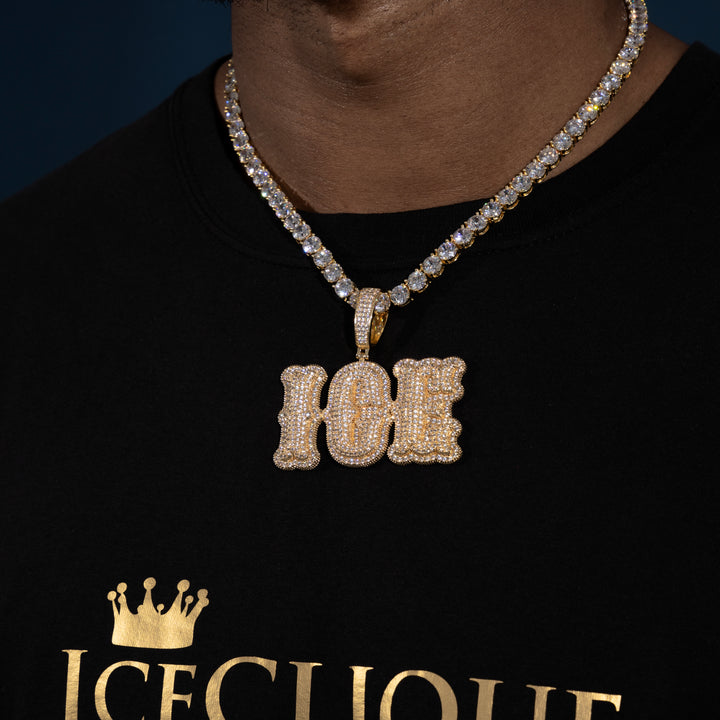 Custom Micro Pave Letter Pendant