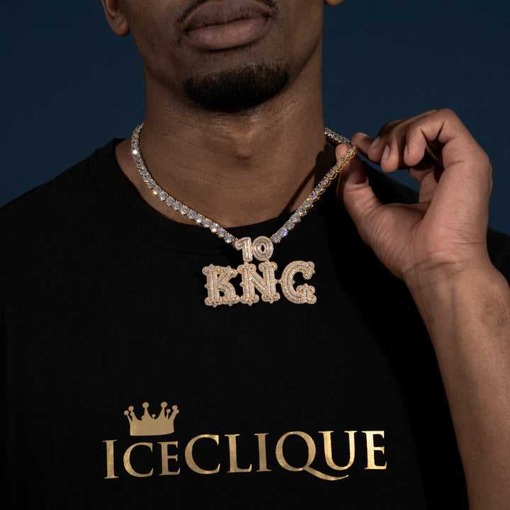 Custom Bail Micro Pave Baguette Custom Pendant