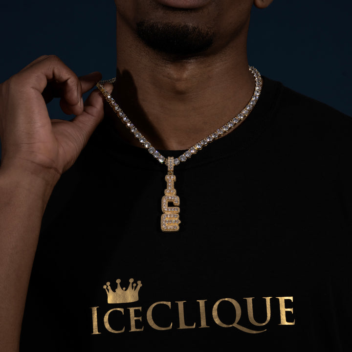 Clustered Vertical Letter Pendant