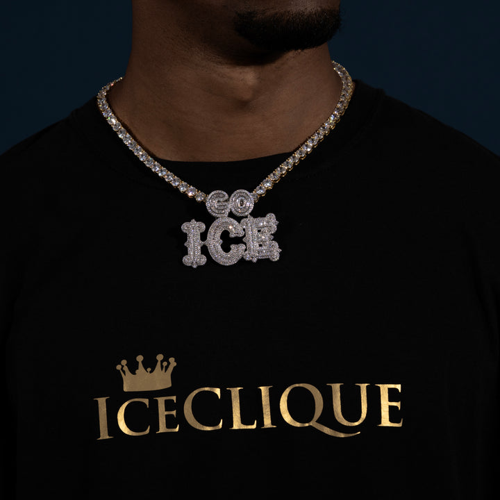 Custom Bail Micro Pave Baguette Custom Pendant