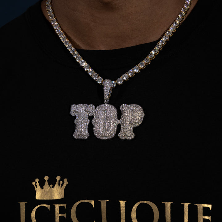 Custom Micro Pave Letter Pendant