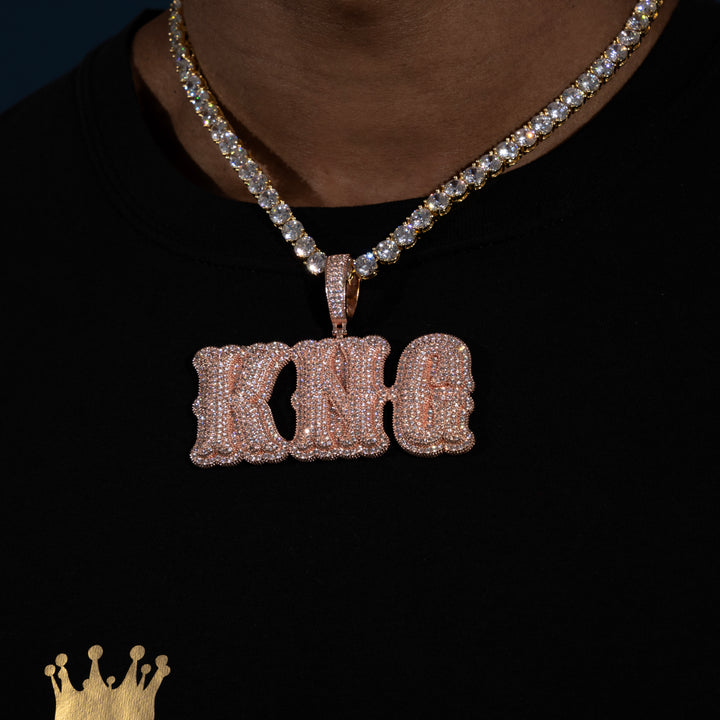 Custom Micro Pave Letter Pendant