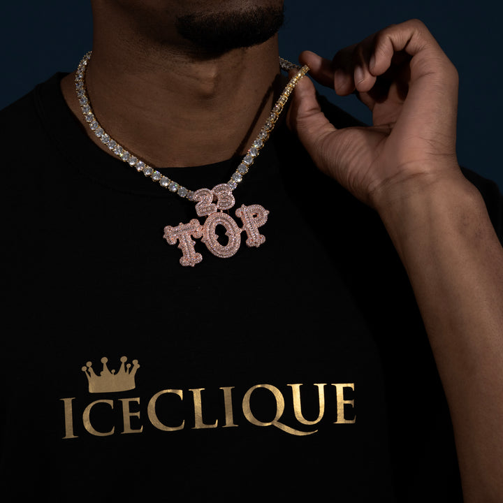 Custom Bail Micro Pave Baguette Custom Pendant