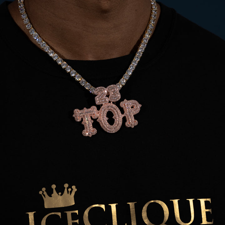 Custom Bail Micro Pave Baguette Custom Pendant