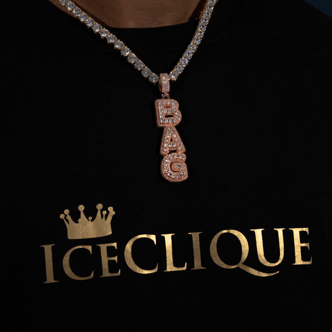 Clustered Vertical Letter Pendant