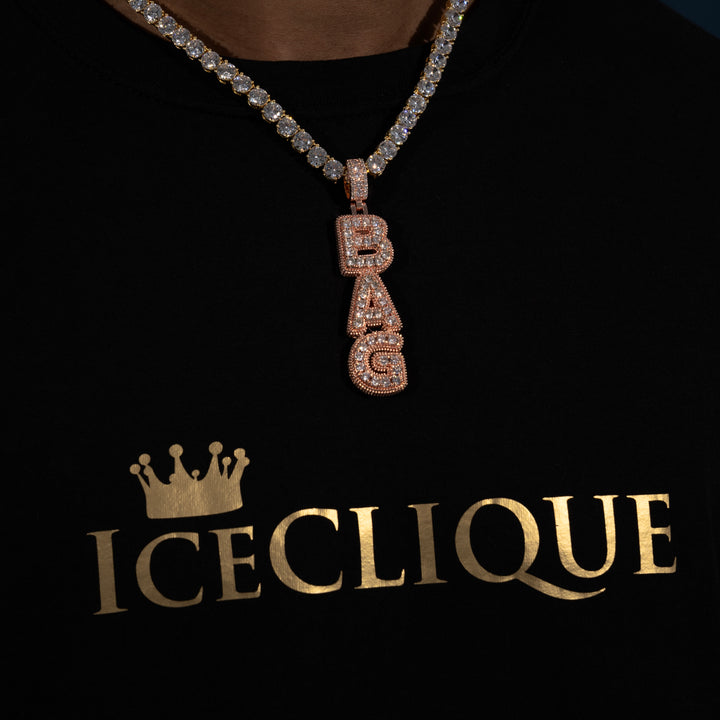 Clustered Vertical Letter Pendant