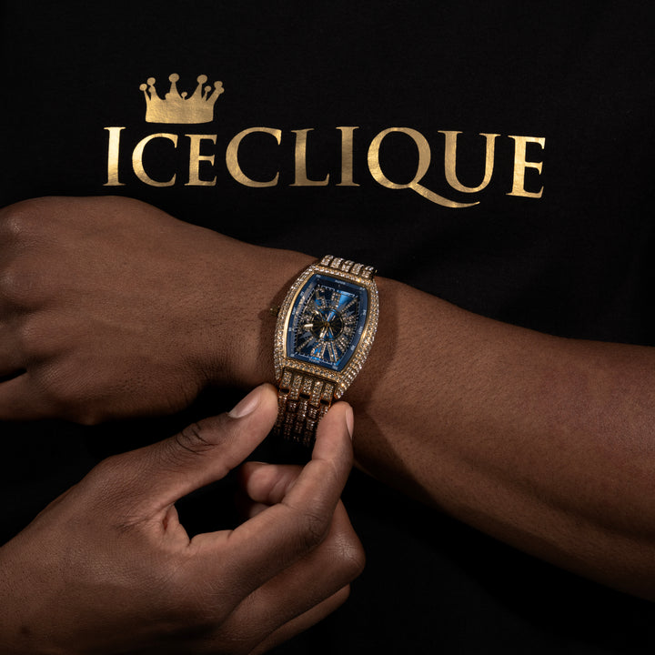 Micro Pave Square Compass Watch
