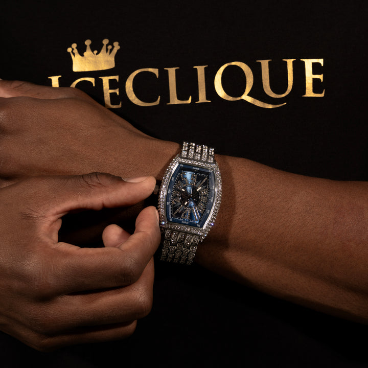 Micro Pave Square Compass Watch