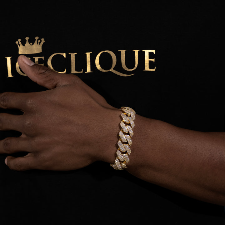 18MM Cuban Bracelet - Moissanite & S925