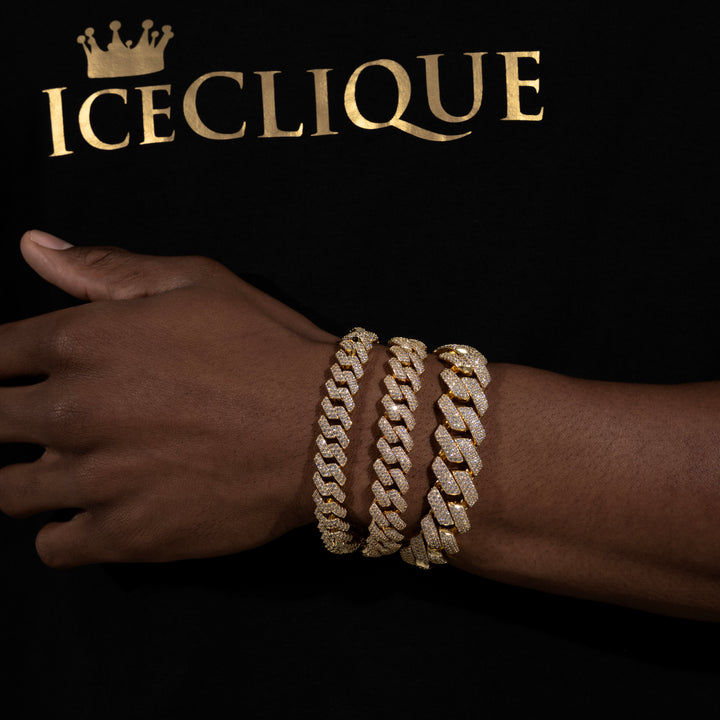 12-18MM Cuban Bracelet - Moissanite & S925