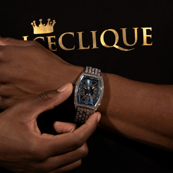 Micro Pave Square Compass Watch