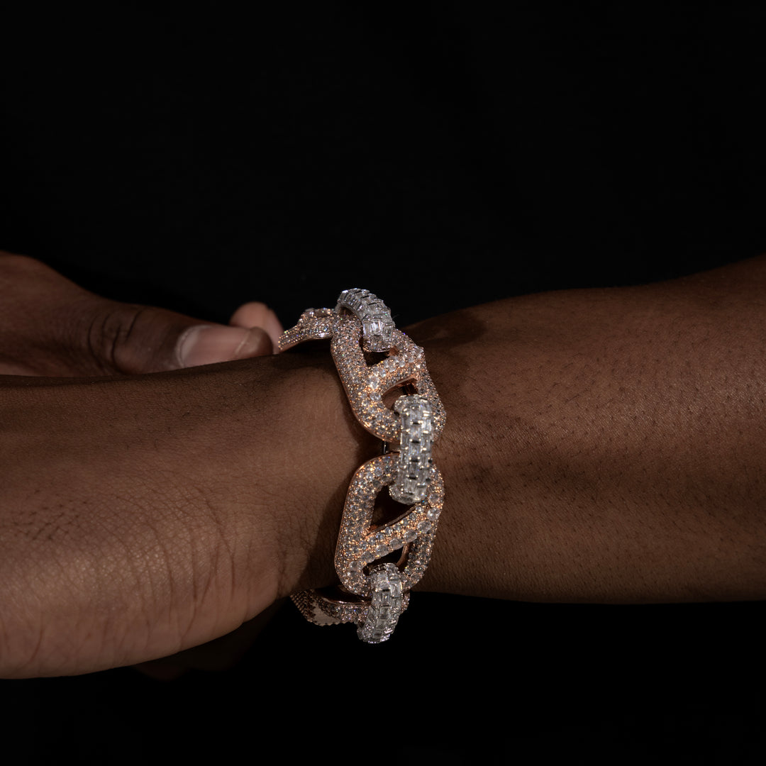 20MM Multi-Color Mariner Link Bracelet - Moissanite &S925
