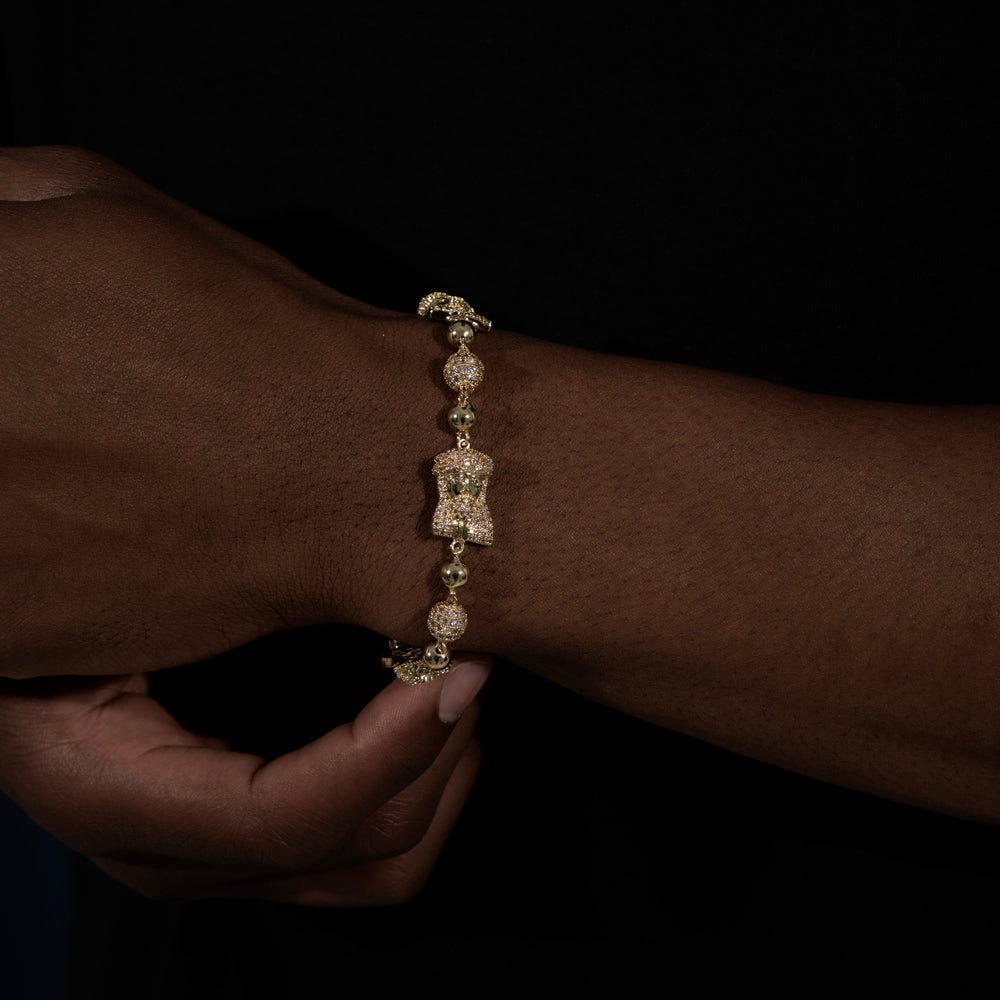 Connected Jesus Bracelet - Moissanite & S925 - ICECLIQUE JEWELRY 