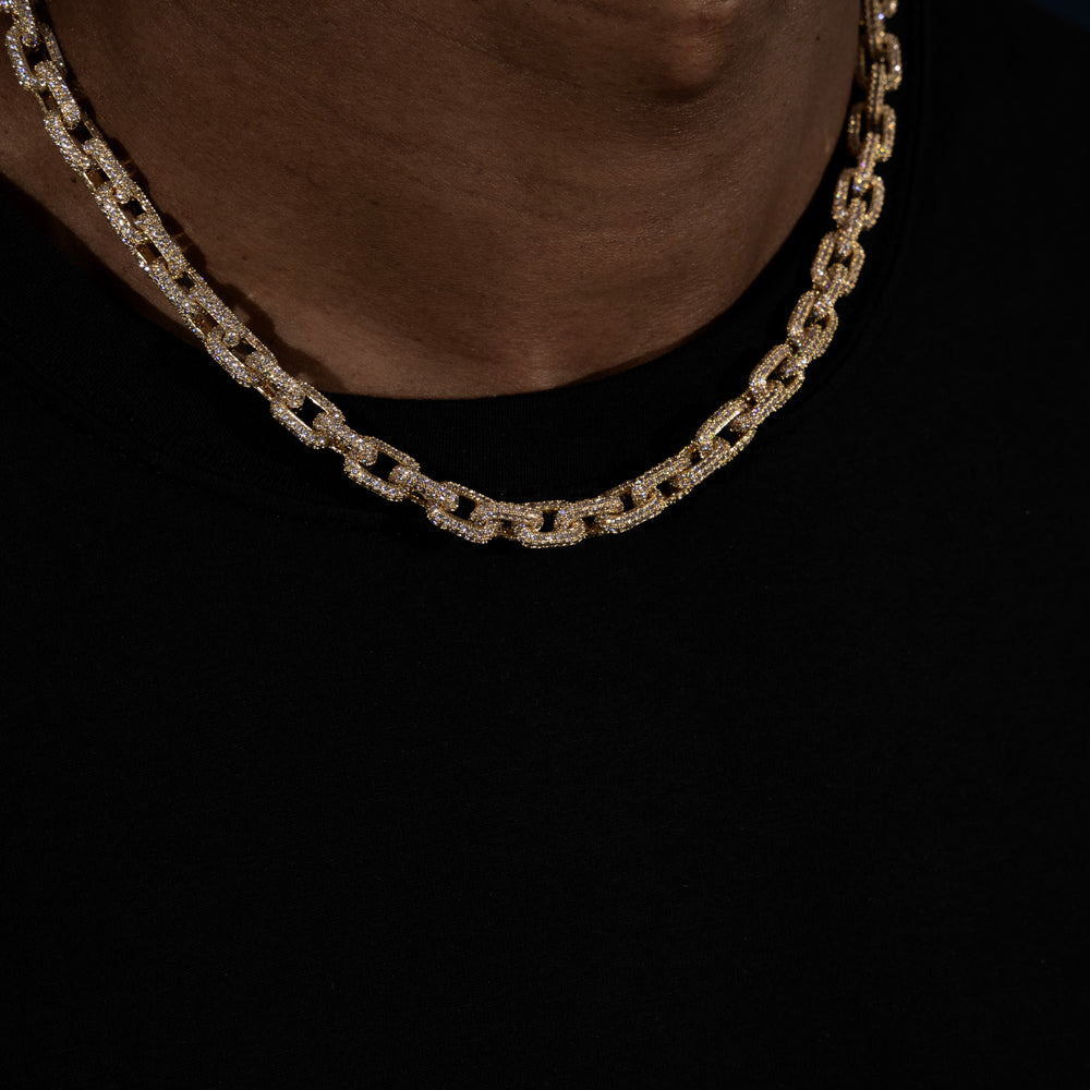 8MM Mariner Link Chain - Moissanite & S925 - ICECLIQUE JEWELRY 