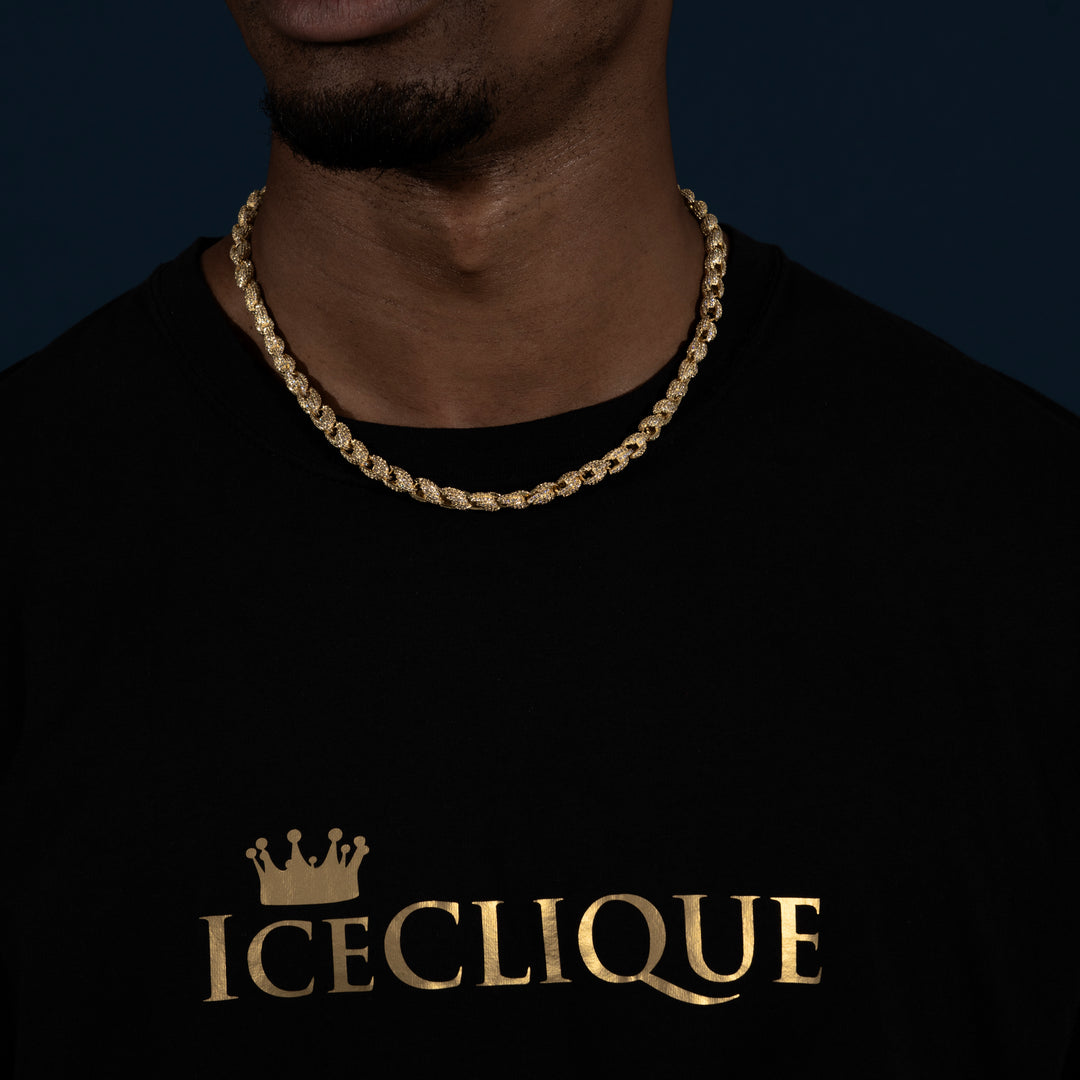 8MM Iced Rope Chain - Moissanite & S925